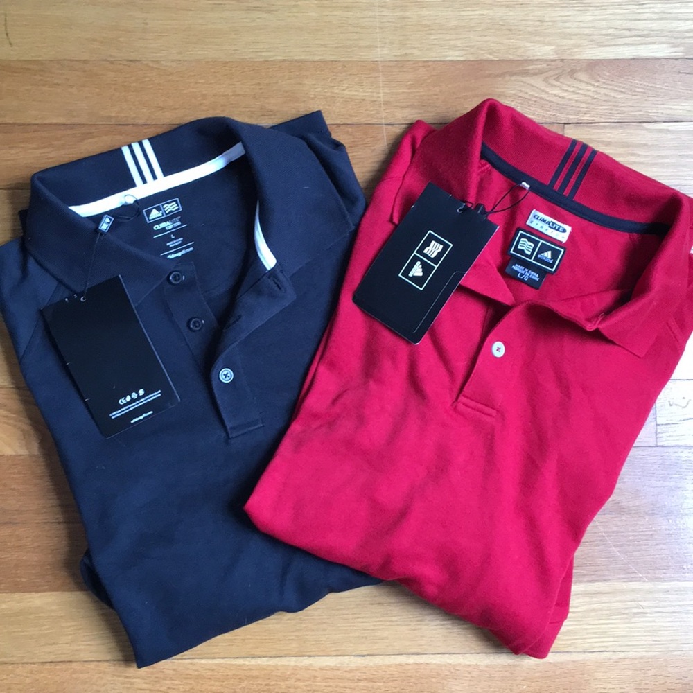 2 PACK - Adidas Golf Climalite Polos